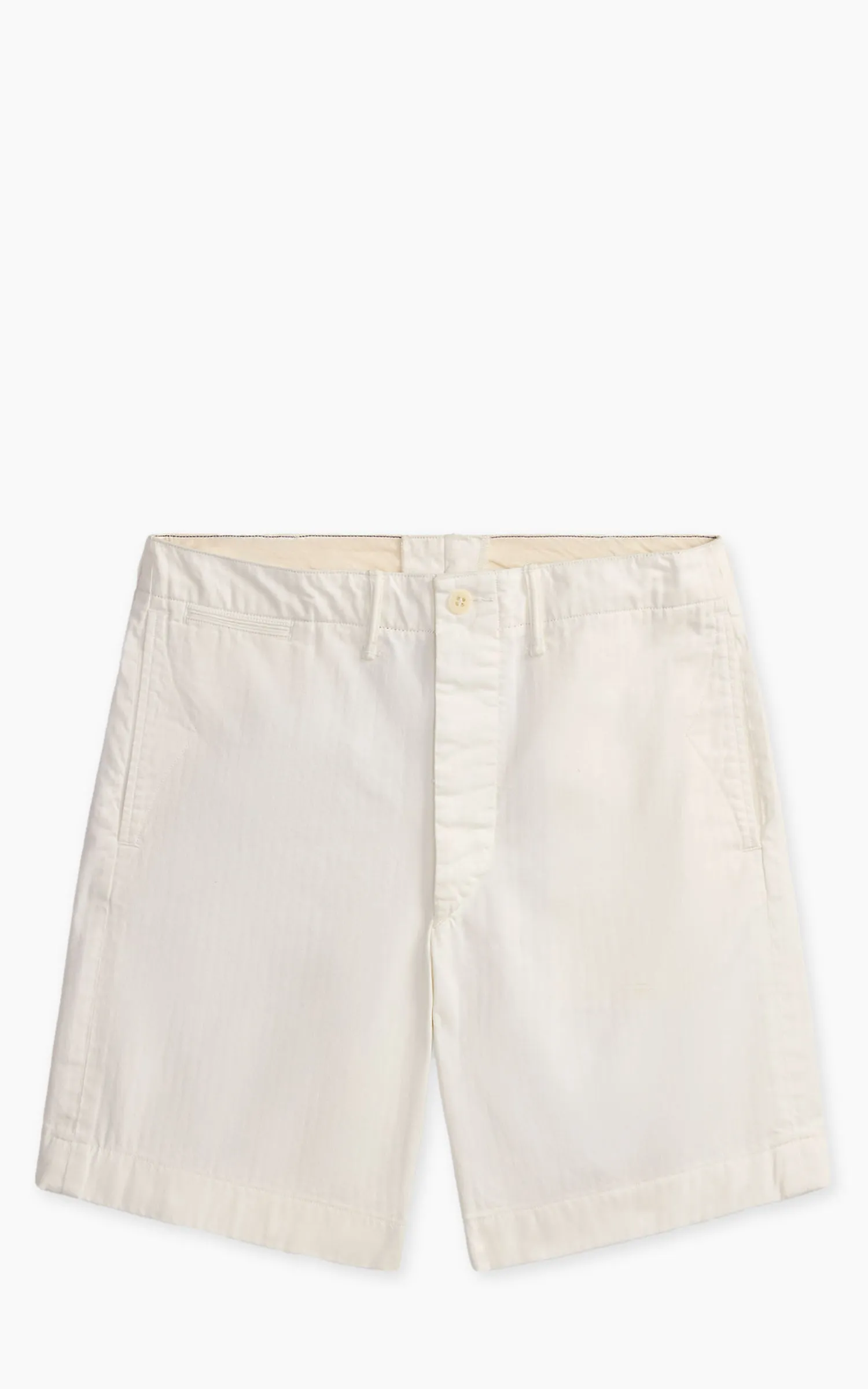RRL Herringbone Twill Officer's Short Antique White sold by Cultizm