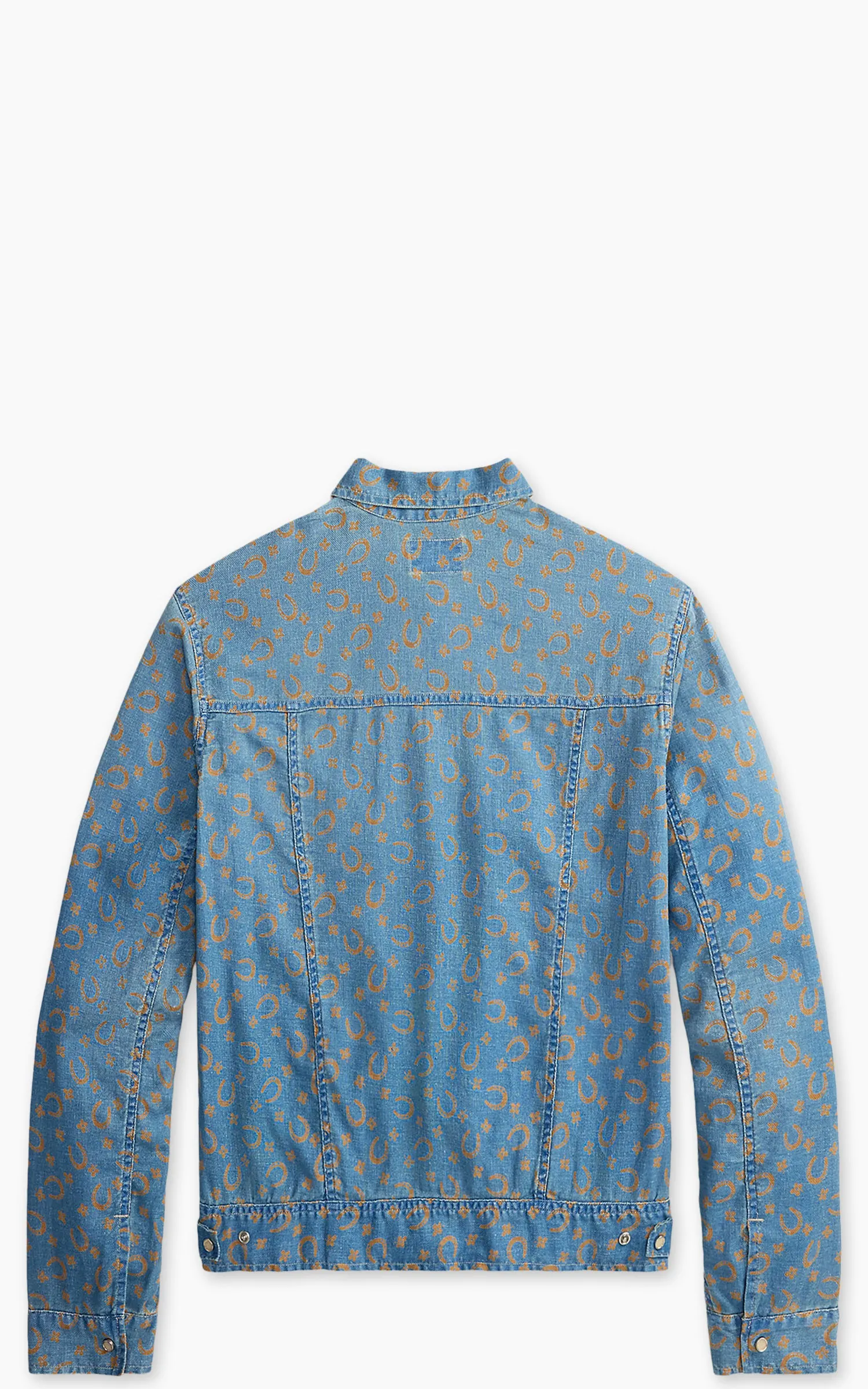 RRL Horseshoe-Print Denim Shirt Jacket Indigo sold by Cultizm product image thumbnail 3