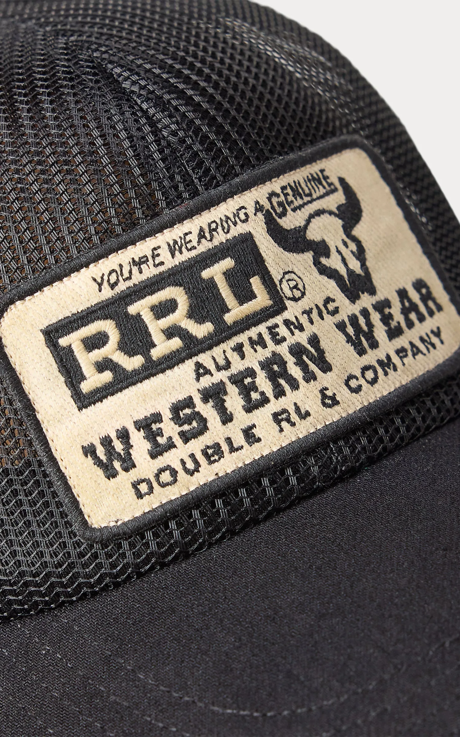 RRL Denim-Bill Mesh Trucker Cap Black sold by Cultizm product image thumbnail 3