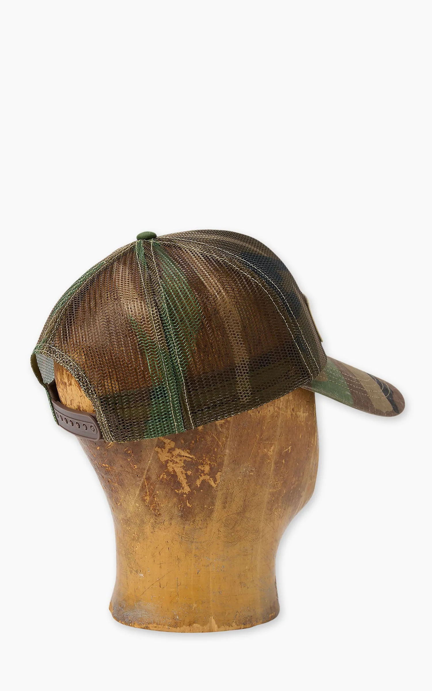 RRL Logo-Patch Camo Mesh Trucker Cap Woodland Camo sold by Cultizm product image thumbnail 3