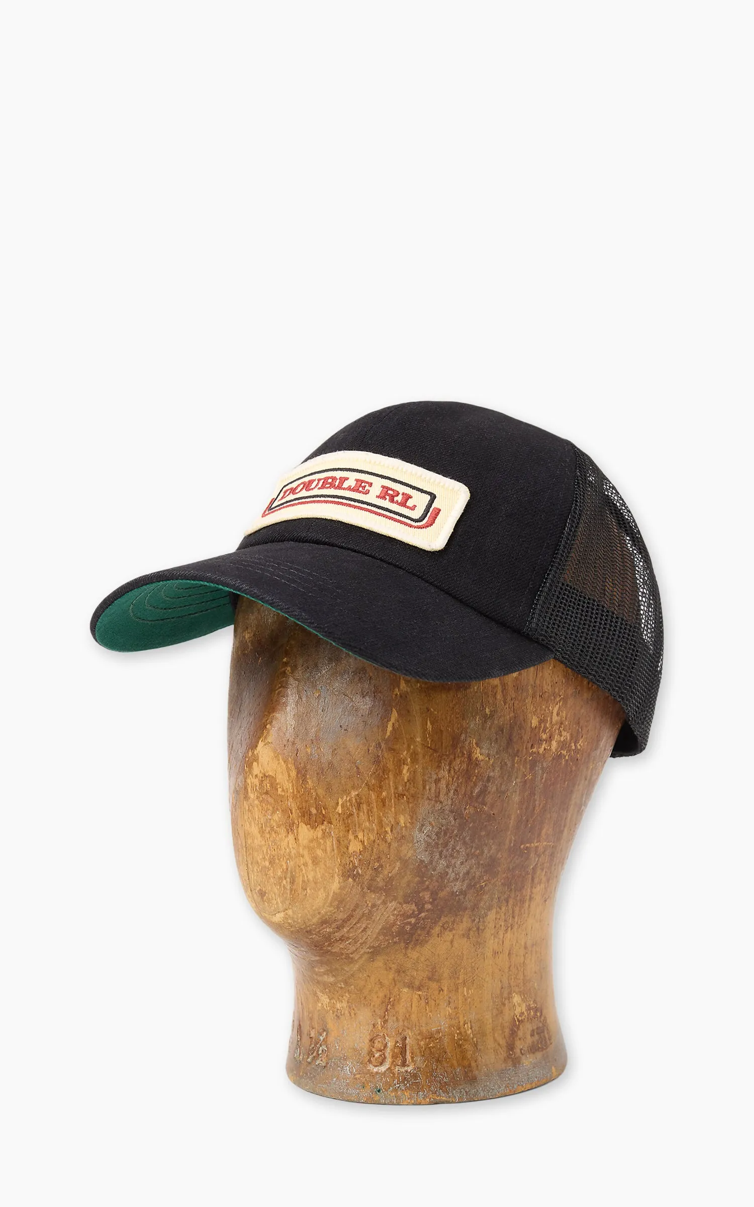 RRL Logo-Patch Denim Trucker Cap Black sold by Cultizm