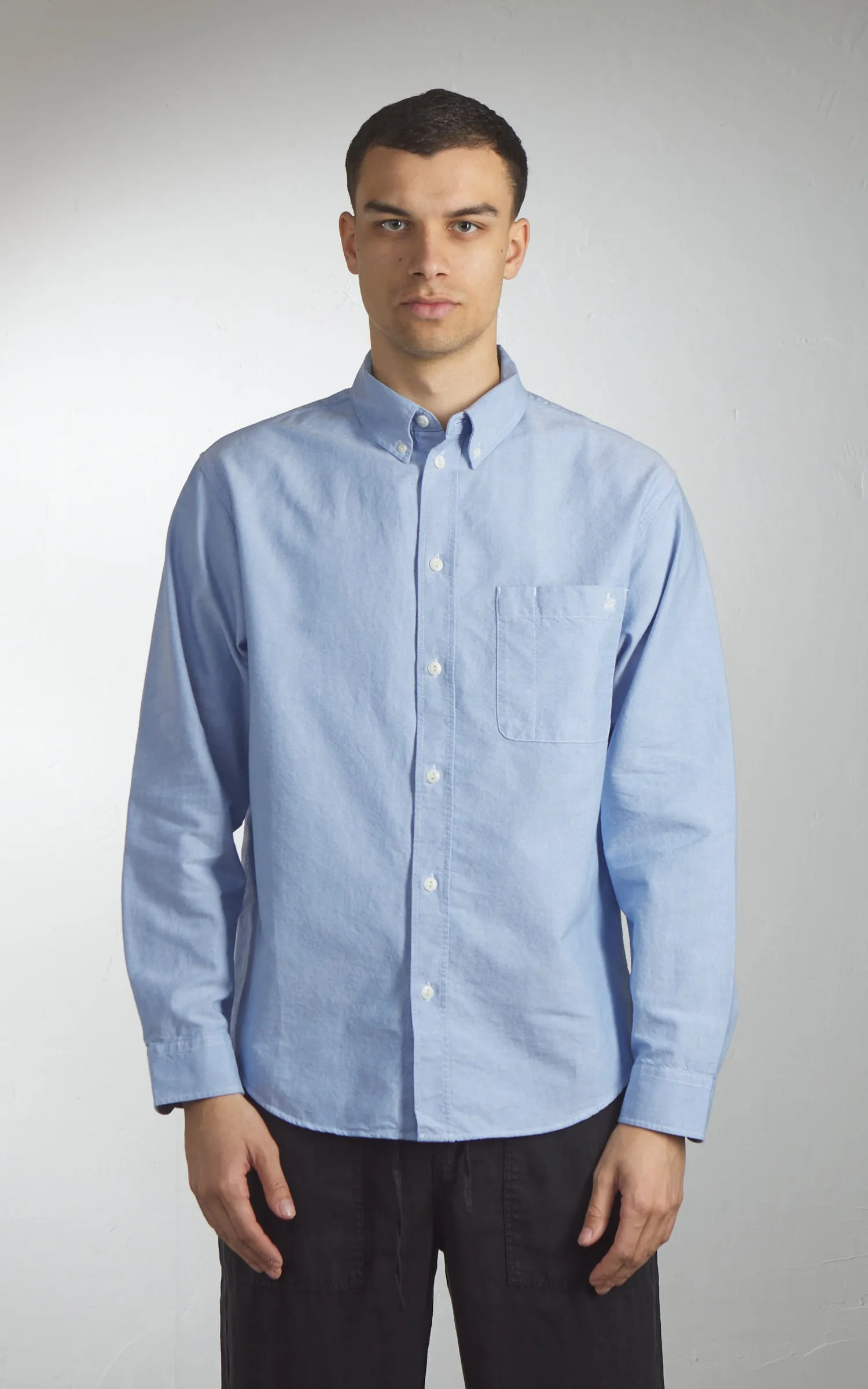 Merz b. Schwanen SHIRT19OX Oxford Shirt Light Blue sold by Cultizm product image thumbnail 2