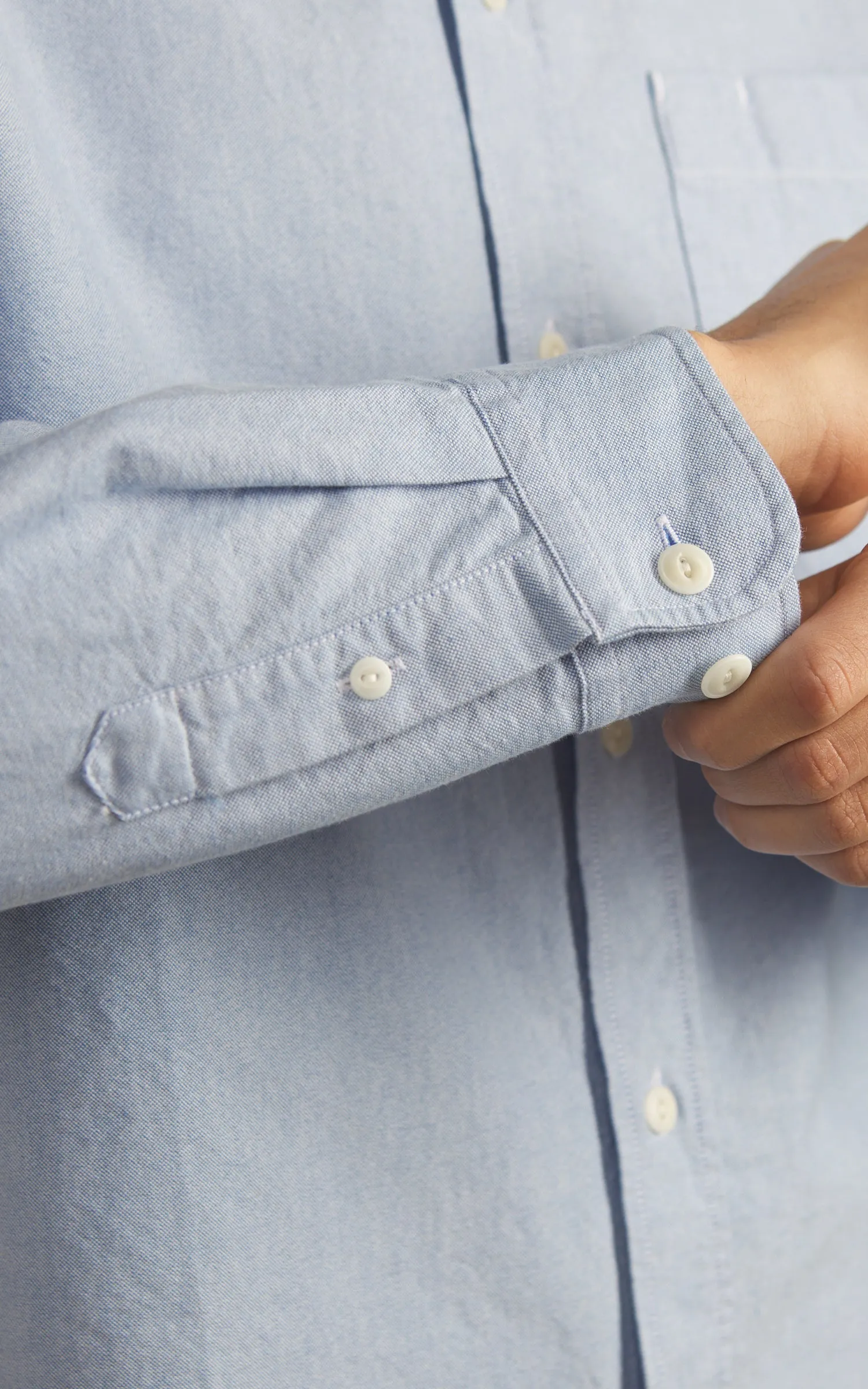 Merz b. Schwanen SHIRT19OX Oxford Shirt Light Blue sold by Cultizm product image thumbnail 5