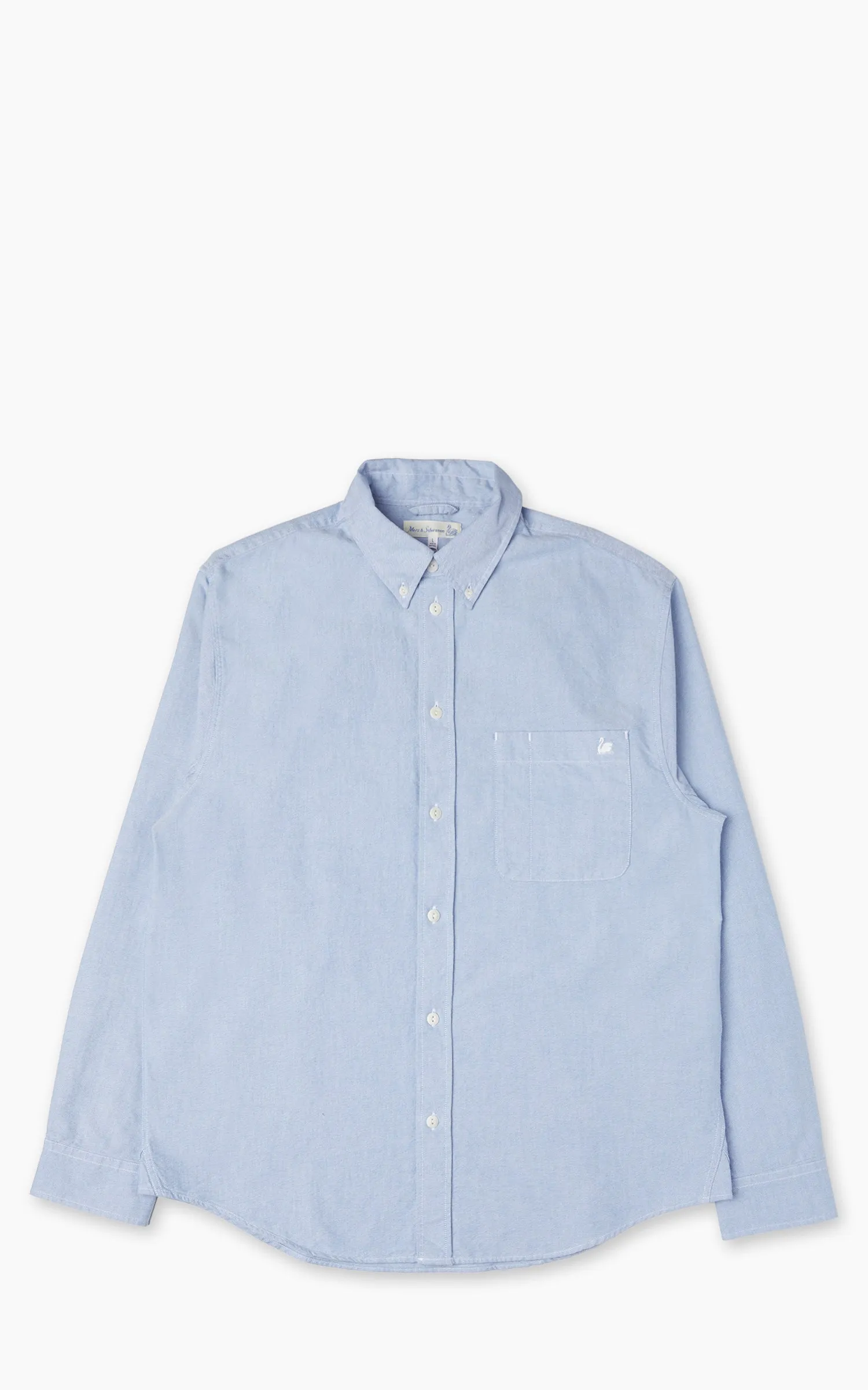 Merz b. Schwanen SHIRT19OX Oxford Shirt Light Blue sold by Cultizm
