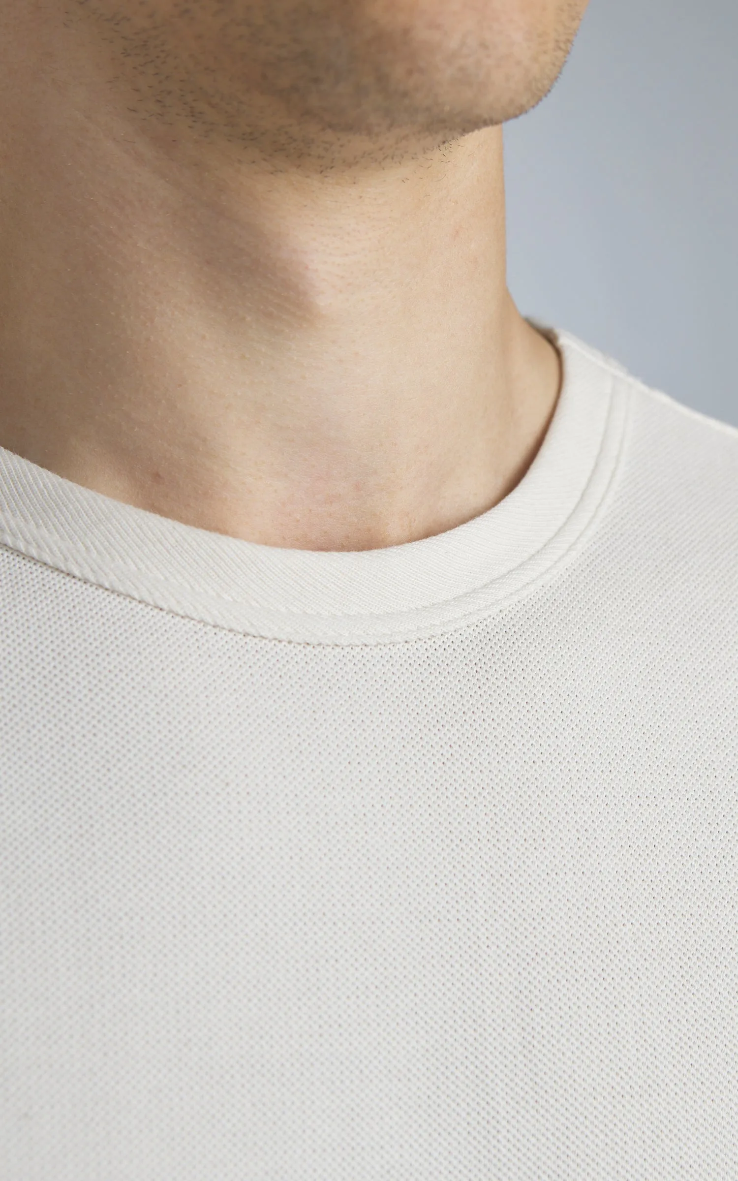 Merz b. Schwanen 214PK Crew Neck Pikée Tee Nature sold by Cultizm product image thumbnail 4