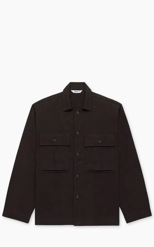3sixteen M43 Overshirt Linen Chocolate made by 3sixteen