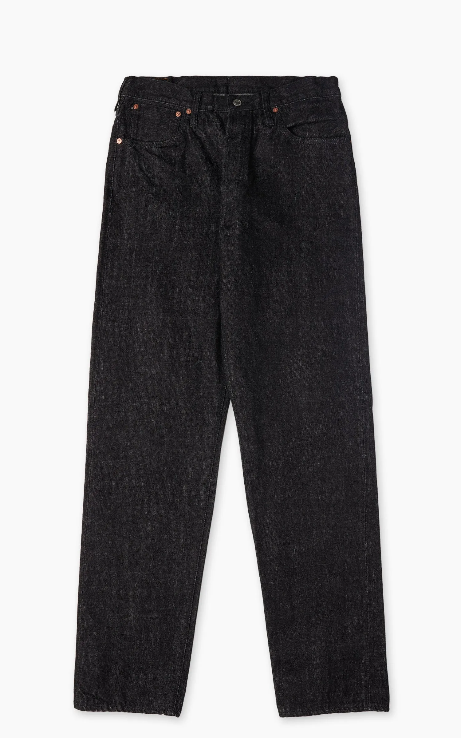 FOB Factory F153 Selvedge Denim Tapered 5P Rinsed Black sold by Cultizm