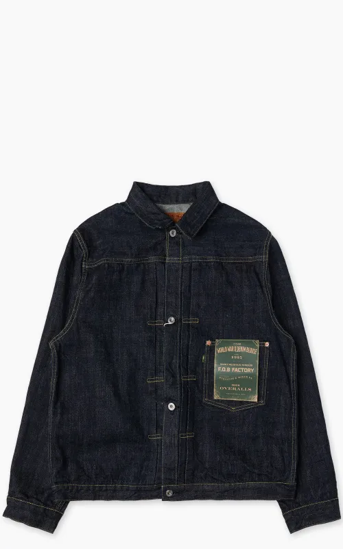 FOB Factory F2460 WWII Type 1 Selvedge Denim Jacket Rinsed Indigo made by FOB Factory