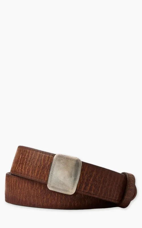 RRL Slider-Buckle Leather Belt Baked Brown sold by Cultizm