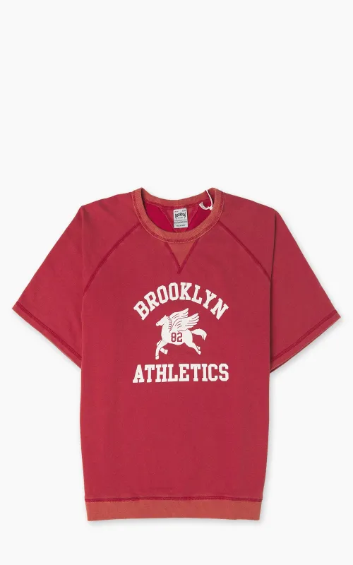 Houston Powder Wash S/S Sweat (Brooklyn) Red made by Cultizm
