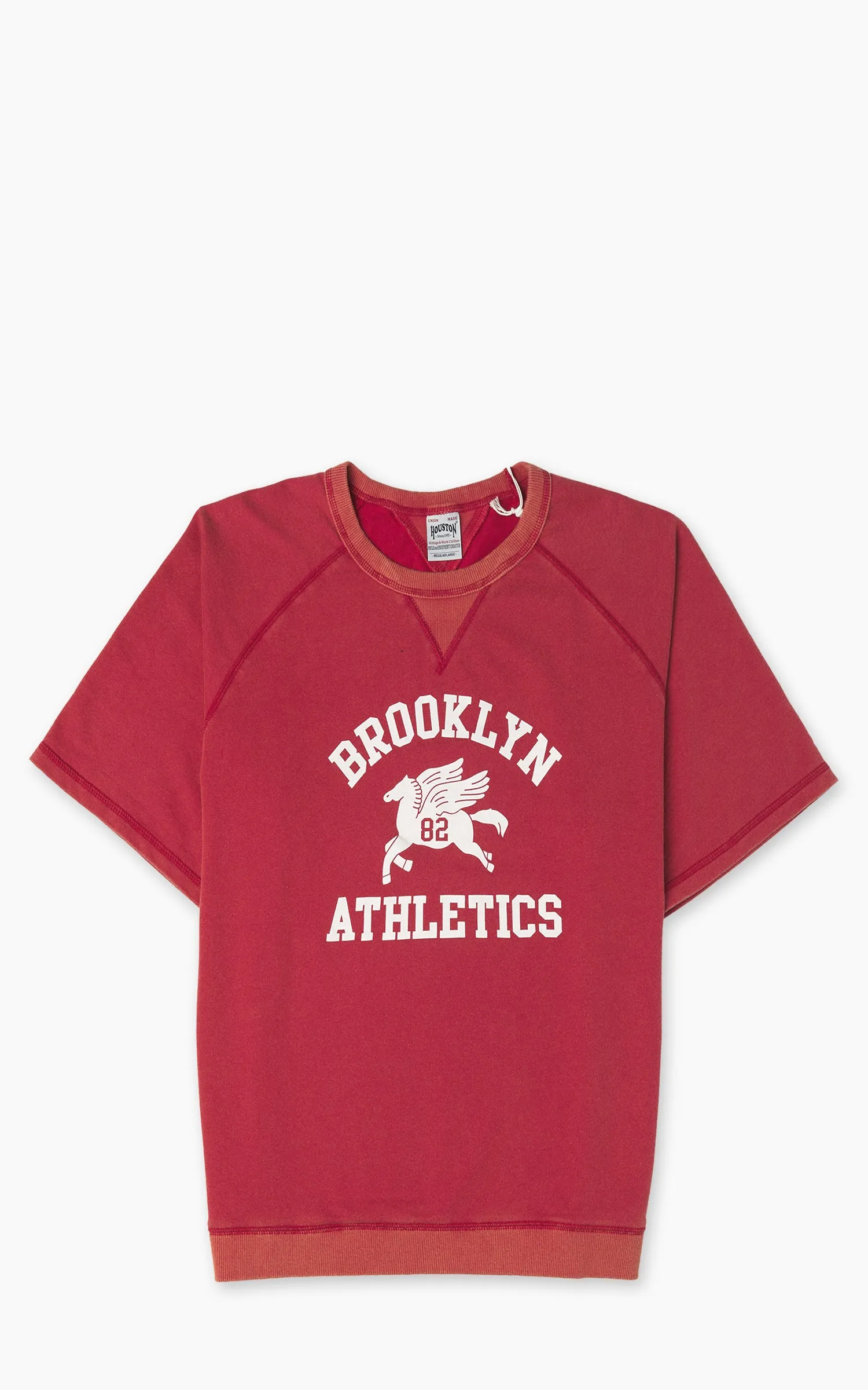 Houston Powder Wash S/S Sweat (Brooklyn) Red sold by Cultizm