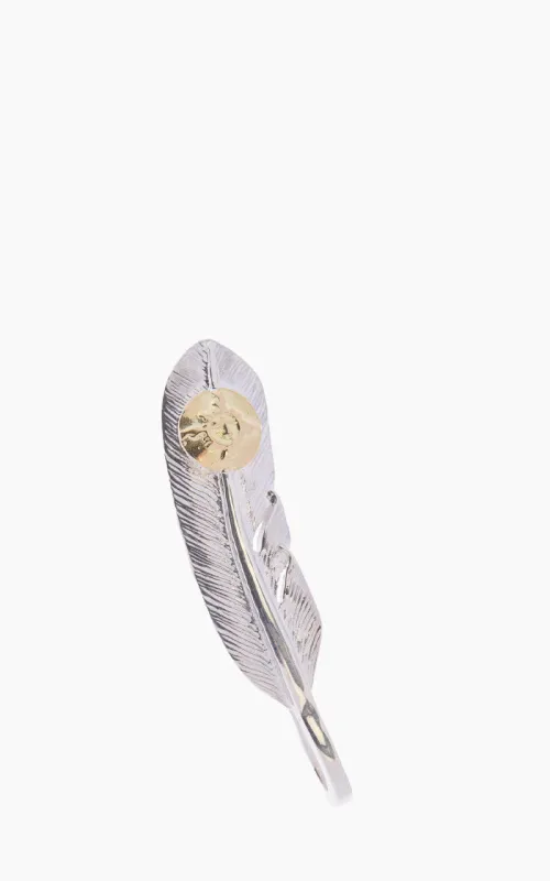 First Arrow's P-005L (S) Feather Pendant Silver With K18 made by Cultizm