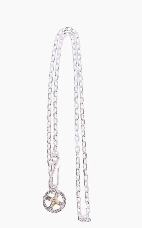 First Arrow's O-062+P-077 Silver Chain + Medicine Wheel Metal With K18 made by Cultizm