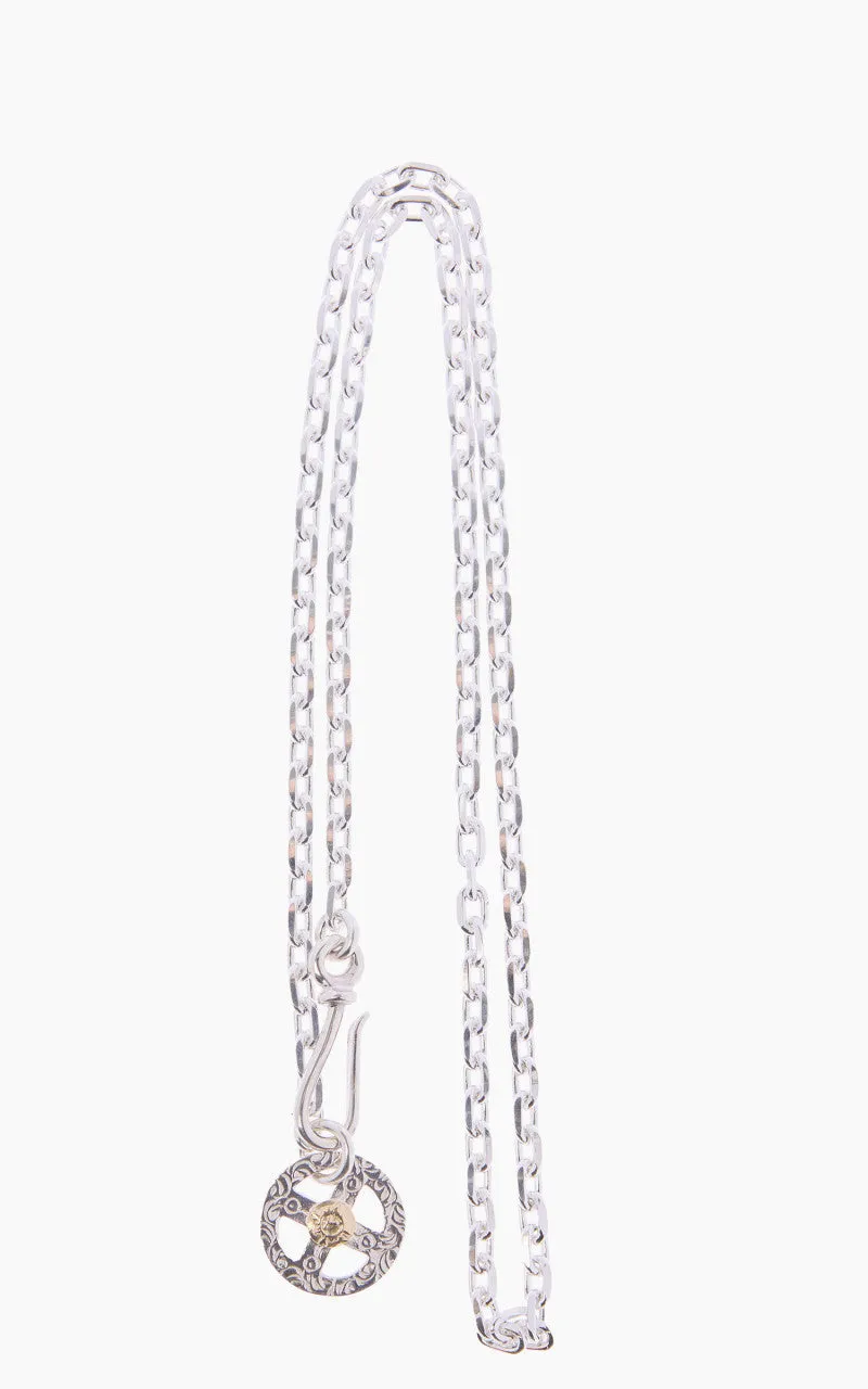 First Arrow's O-062+P-077 Silver Chain + Medicine Wheel Metal With K18 sold by Cultizm