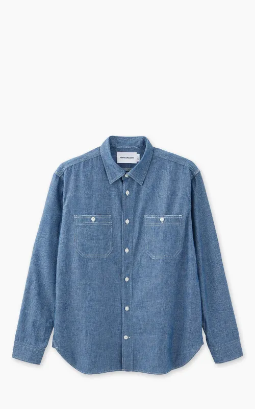 MOMOTARO JEANS MMLS1001 Triple Stitch L/S Chambray Shirt Indigo made by Cultizm