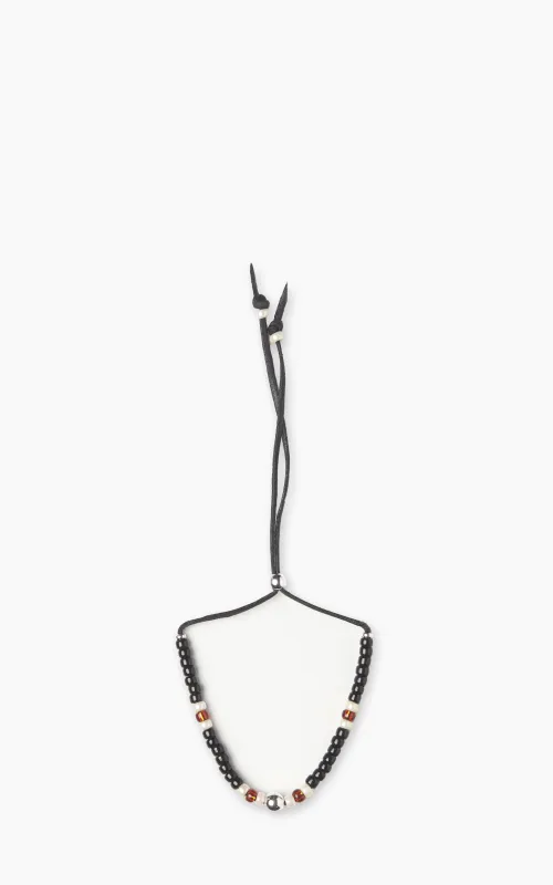 Kobashi Studio BRLS5002 Japanese Beads Bracelet Silver 925/Black/Off-White/Orange made by Cultizm