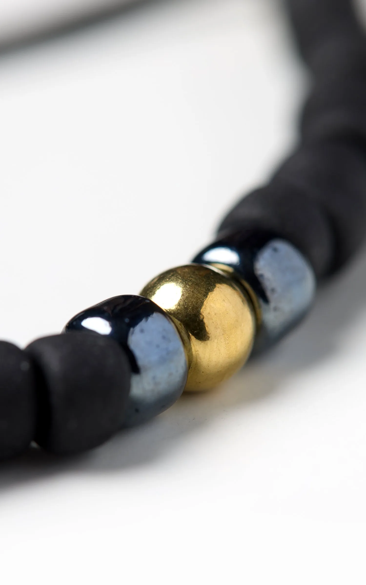 Kobashi Studio BRL7005 Japanese Beads Bracelet Matte Black/Gunmetal-Blue sold by Cultizm product image thumbnail 2