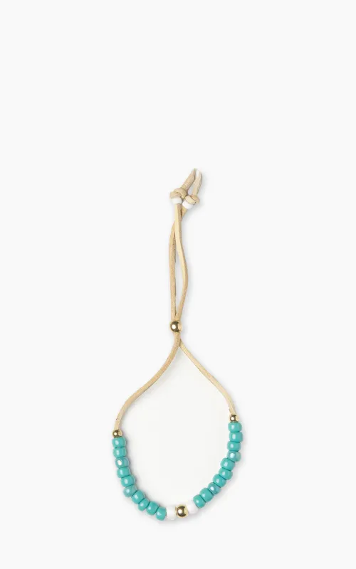 Kobashi Studio BRL7006 Japanese Beads Bracelet Turquoise-Green/Off-White made by Cultizm