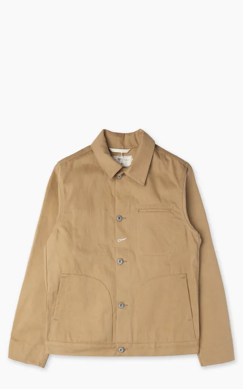 Rogue Territory Supply Jacket Rinsed Selvedge Tan 13.5oz made by Rogue Territory