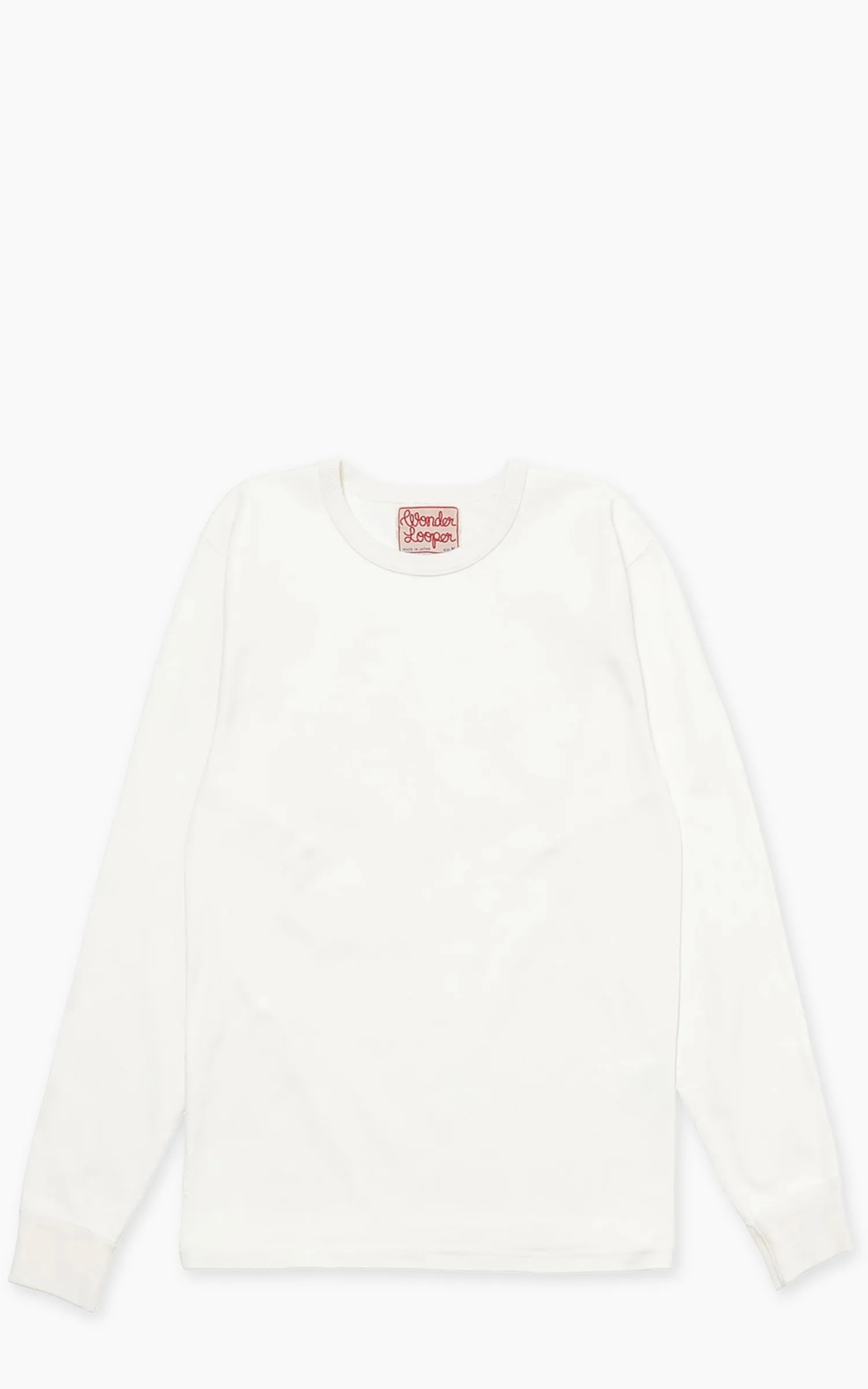 Wonder Looper Double Heavyweight Longsleeve T-Shirt White sold by Cultizm