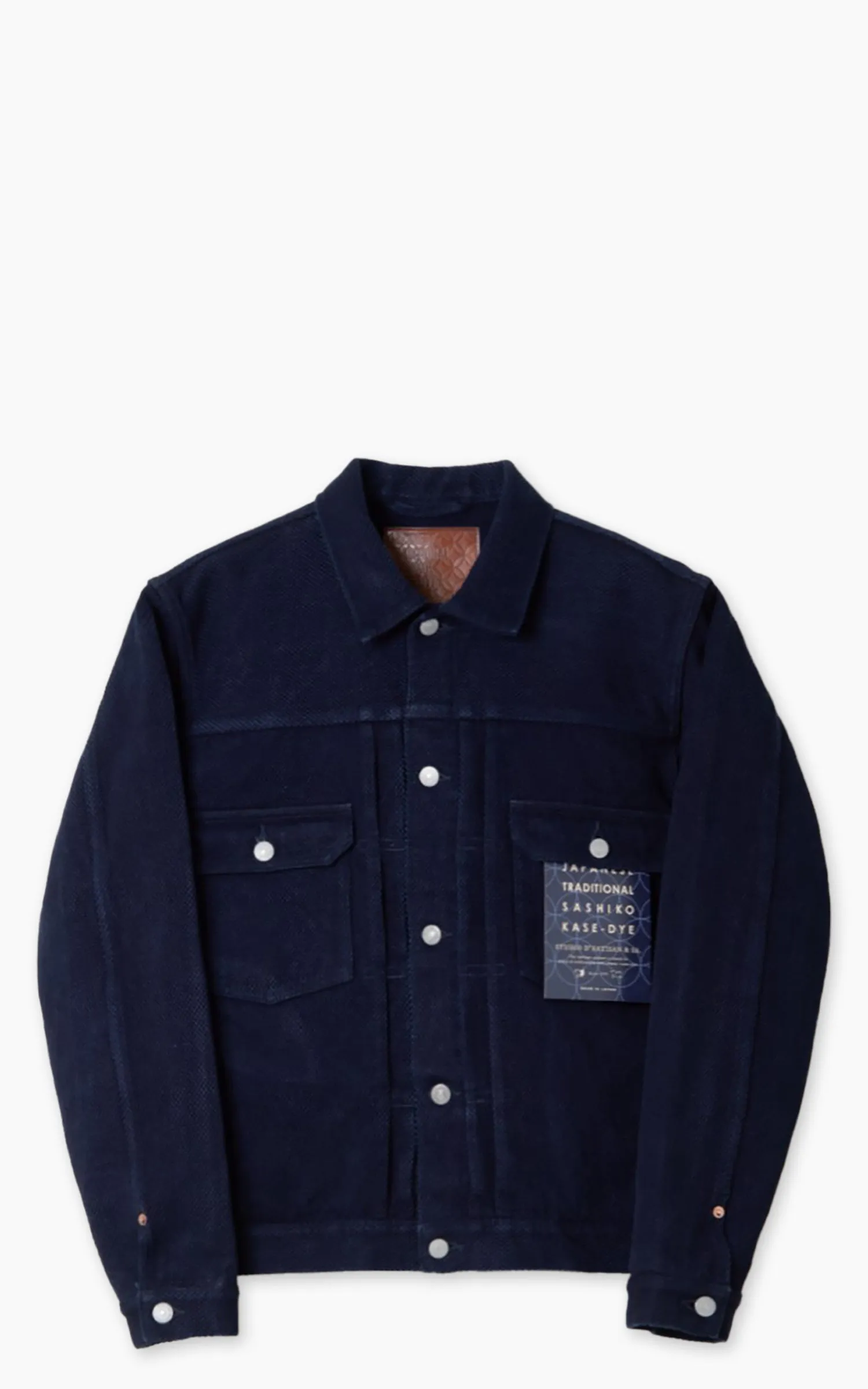 Studio D'Artisan 4619 Sashiko Denim 2nd Type Jacket One Wash Indigo sold by Cultizm