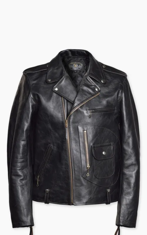 Double Helix Innovator Horsehide Leather Rider Jacket Black made by Cultizm