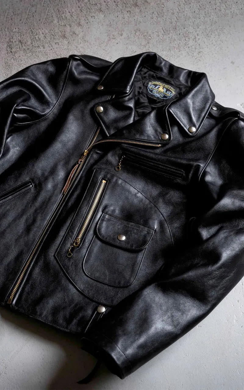 Double Helix Innovator Horsehide Leather Rider Jacket Black sold by Cultizm product image thumbnail 4