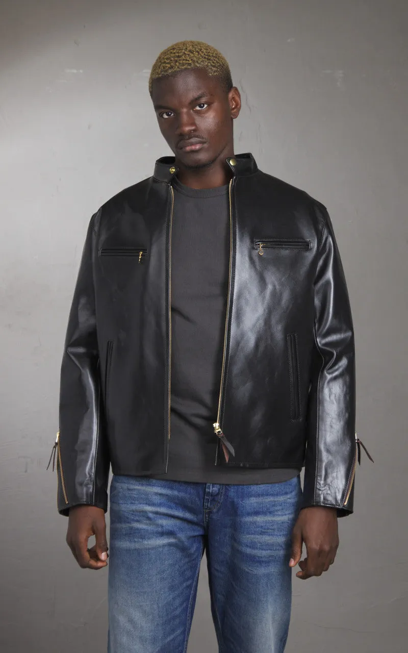 Y'2 Leather PR-64 Vintage Horsehide Single Riders Leather Jacket Black sold by Cultizm product image thumbnail 3