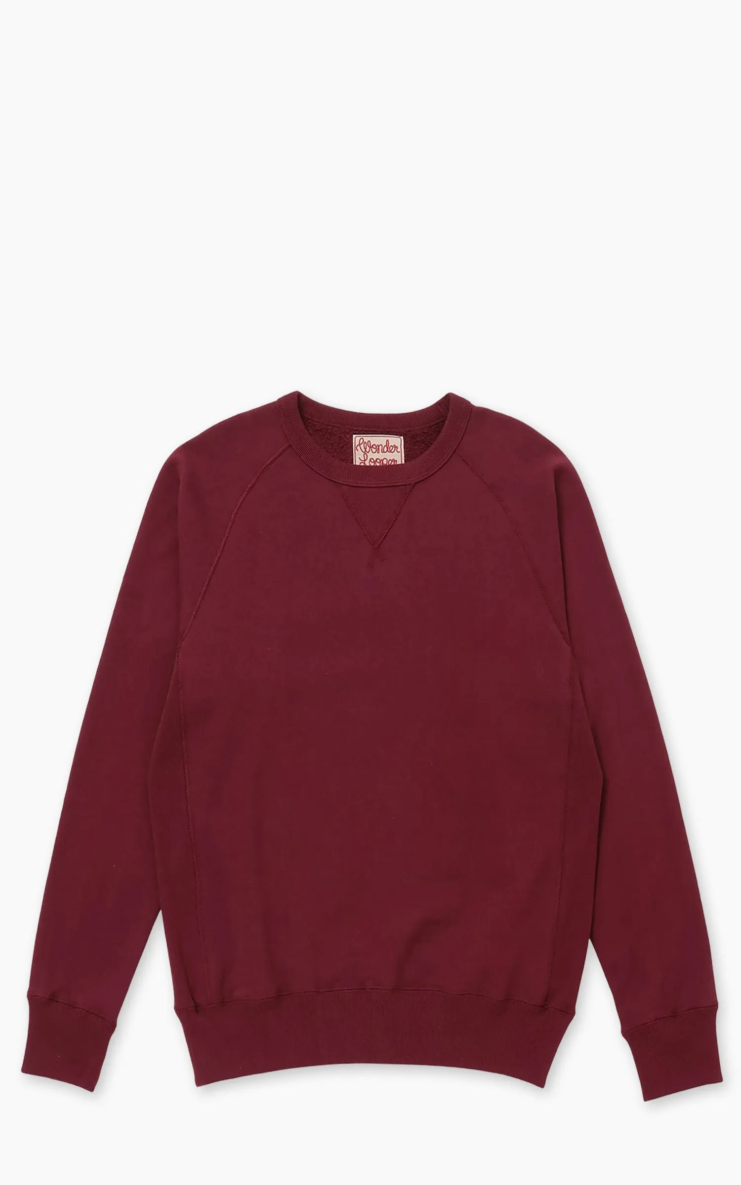 Wonder Looper Pullover Crewneck Super Looper French Terry Burgundy sold by Cultizm