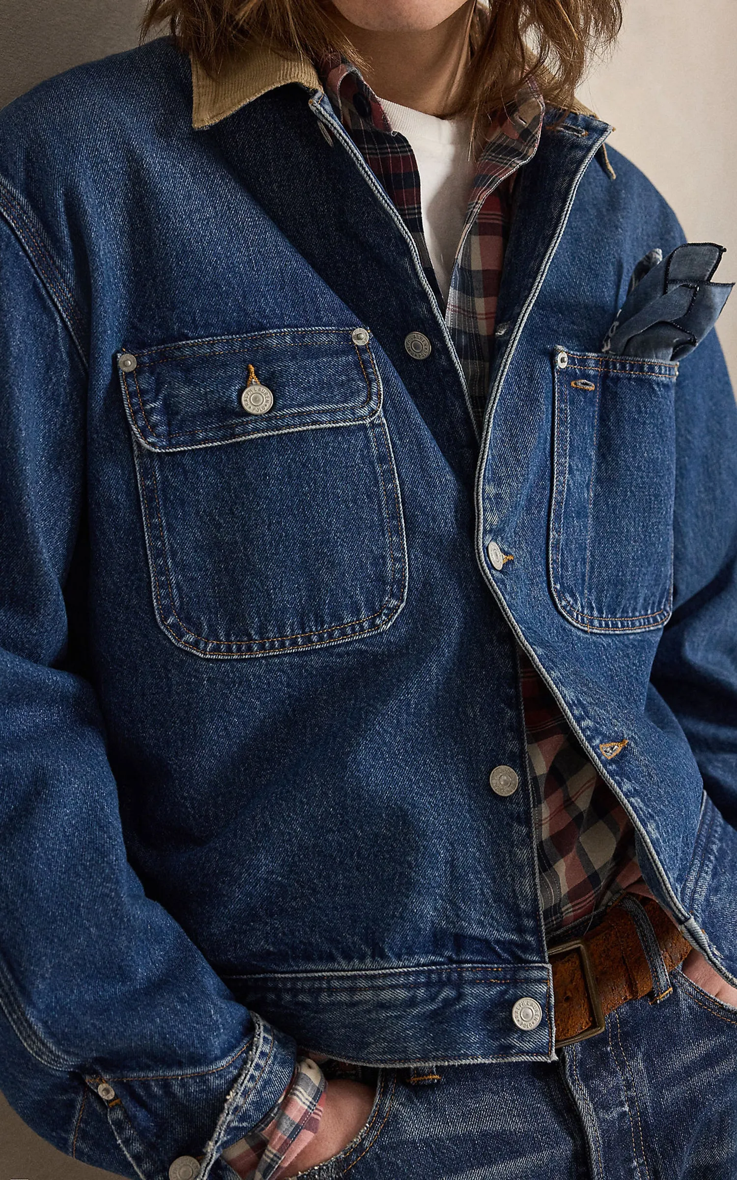 Polo Ralph Lauren Denim Corduroy-Collar Trucker Jacket Outpost sold by Cultizm product image thumbnail 5