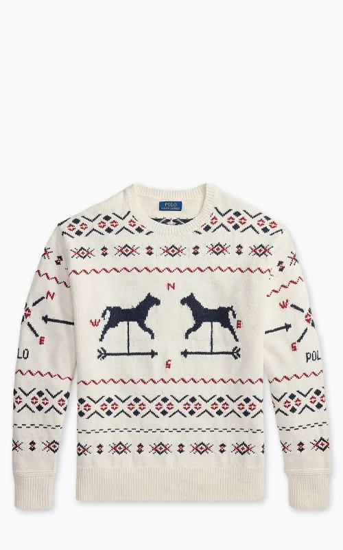 Polo Ralph Lauren Weathervane Cotton-Blend Sweater Cream Combo made by Polo by Ralph Lauren