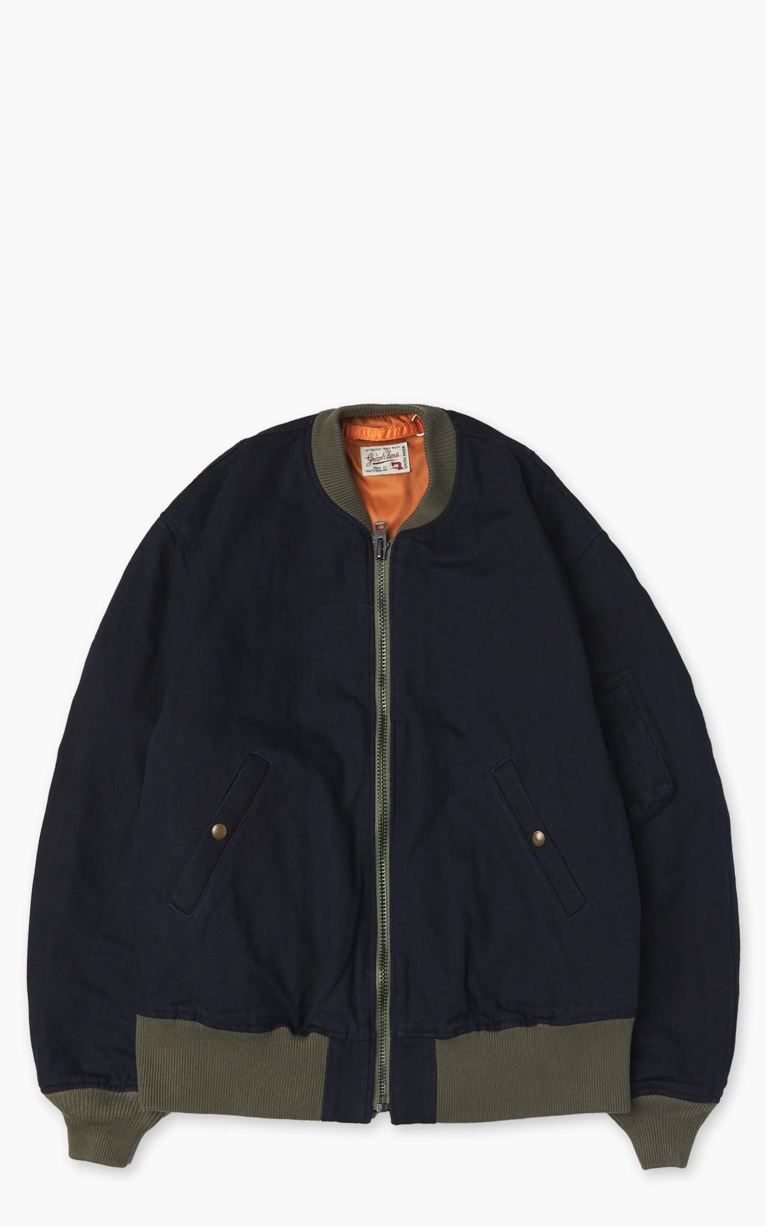 Graph Zero MA-1 Reversible Denim Indigo sold by Cultizm