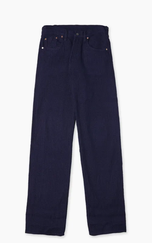 Graph Zero Sashiko Loose Straight Selvedge Indigo made by GRAPHZERO