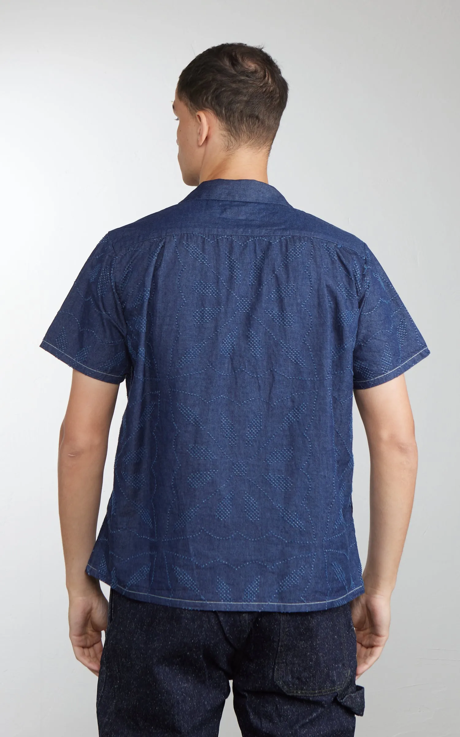 Graph Zero Aloha Shirt Flowers Indigo sold by Cultizm product image thumbnail 3
