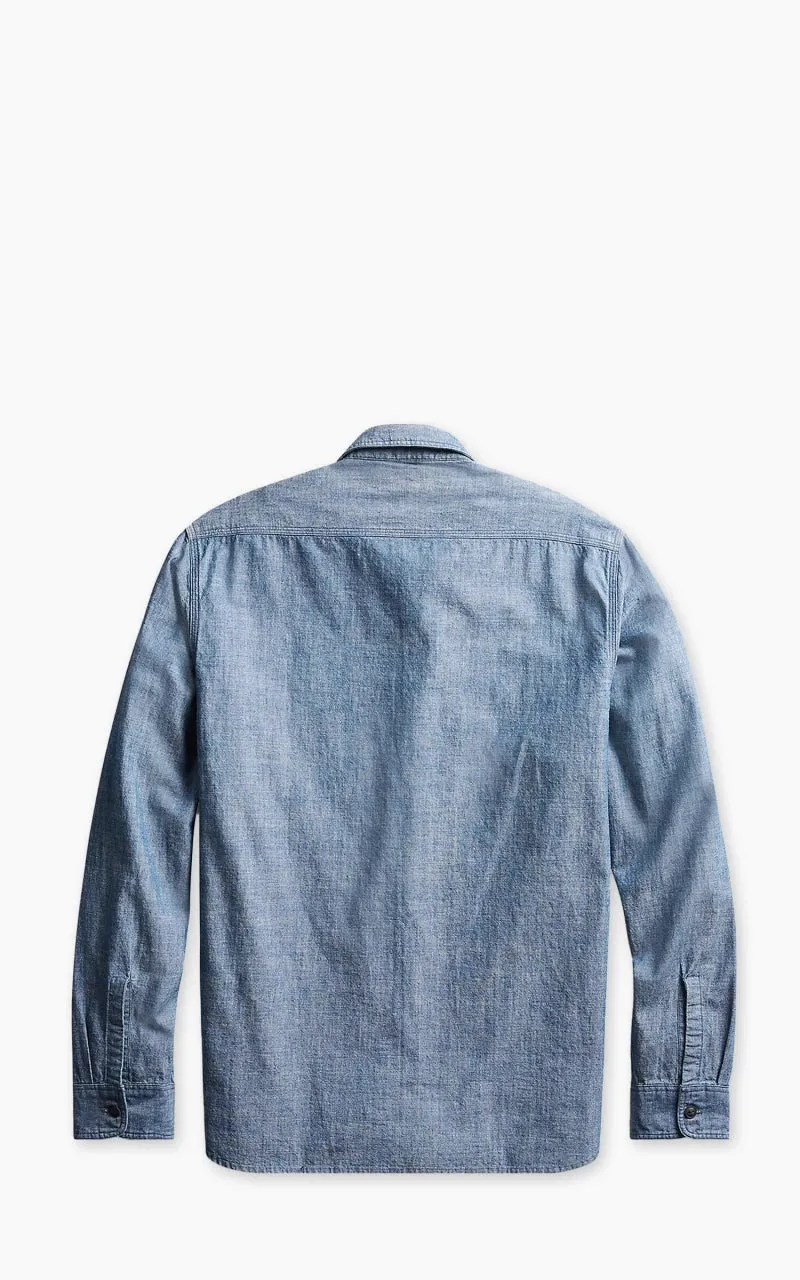 RRL Indigo Chambray Workshirt Rinse Blue sold by Cultizm product image thumbnail 2