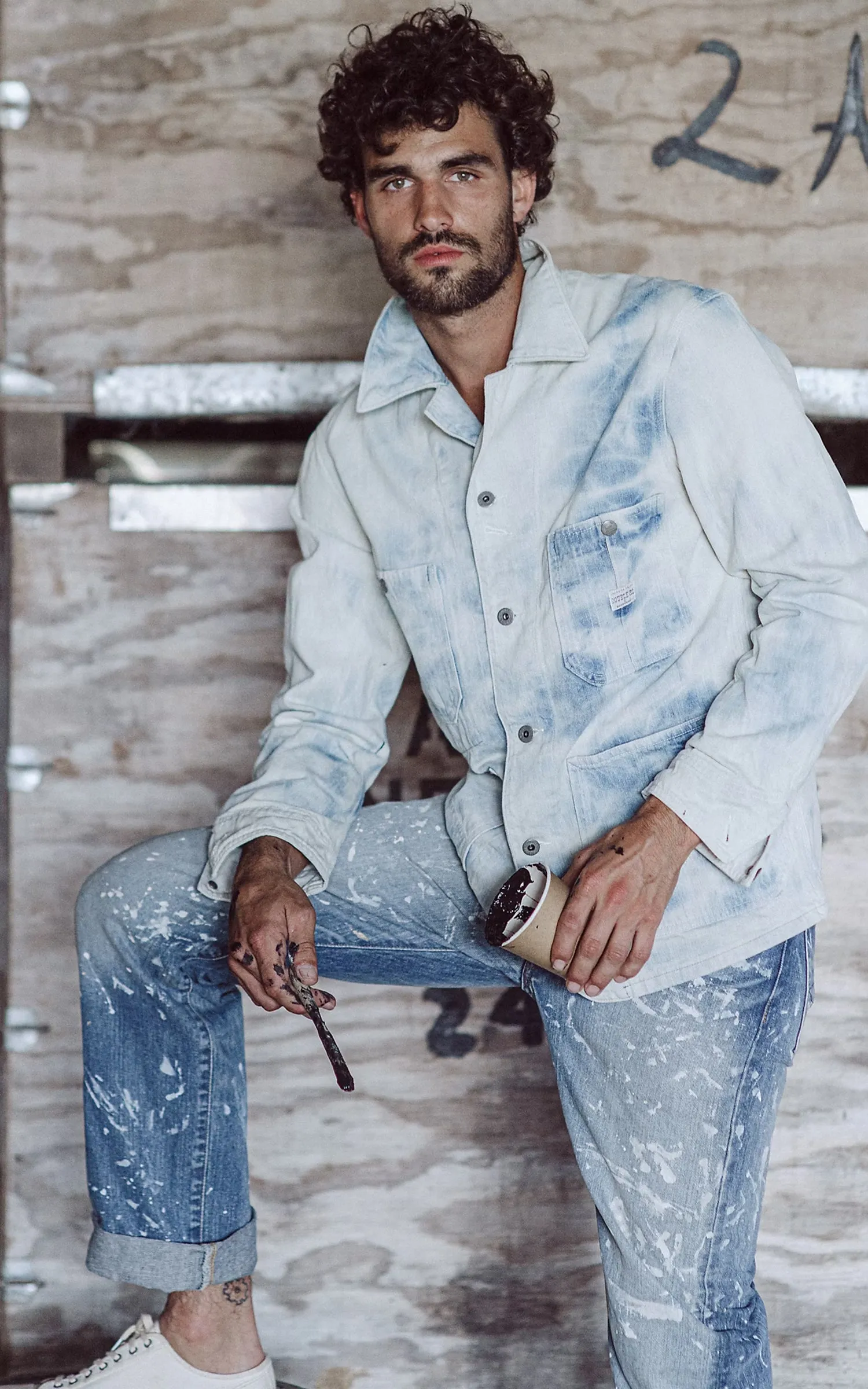RRL Indigo Denim Engineer Jacket Biloxi Wash sold by Cultizm product image thumbnail 2
