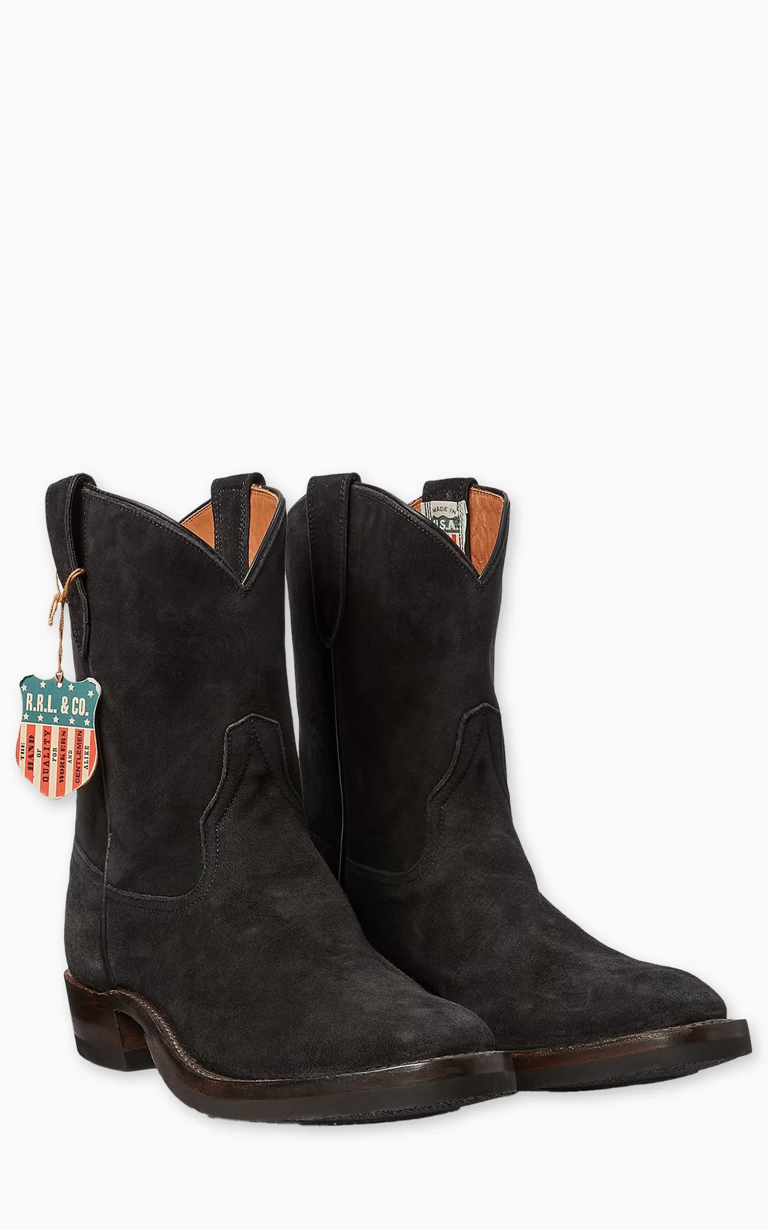RRL Roughout Suede Boot Black sold by Cultizm product image thumbnail 2