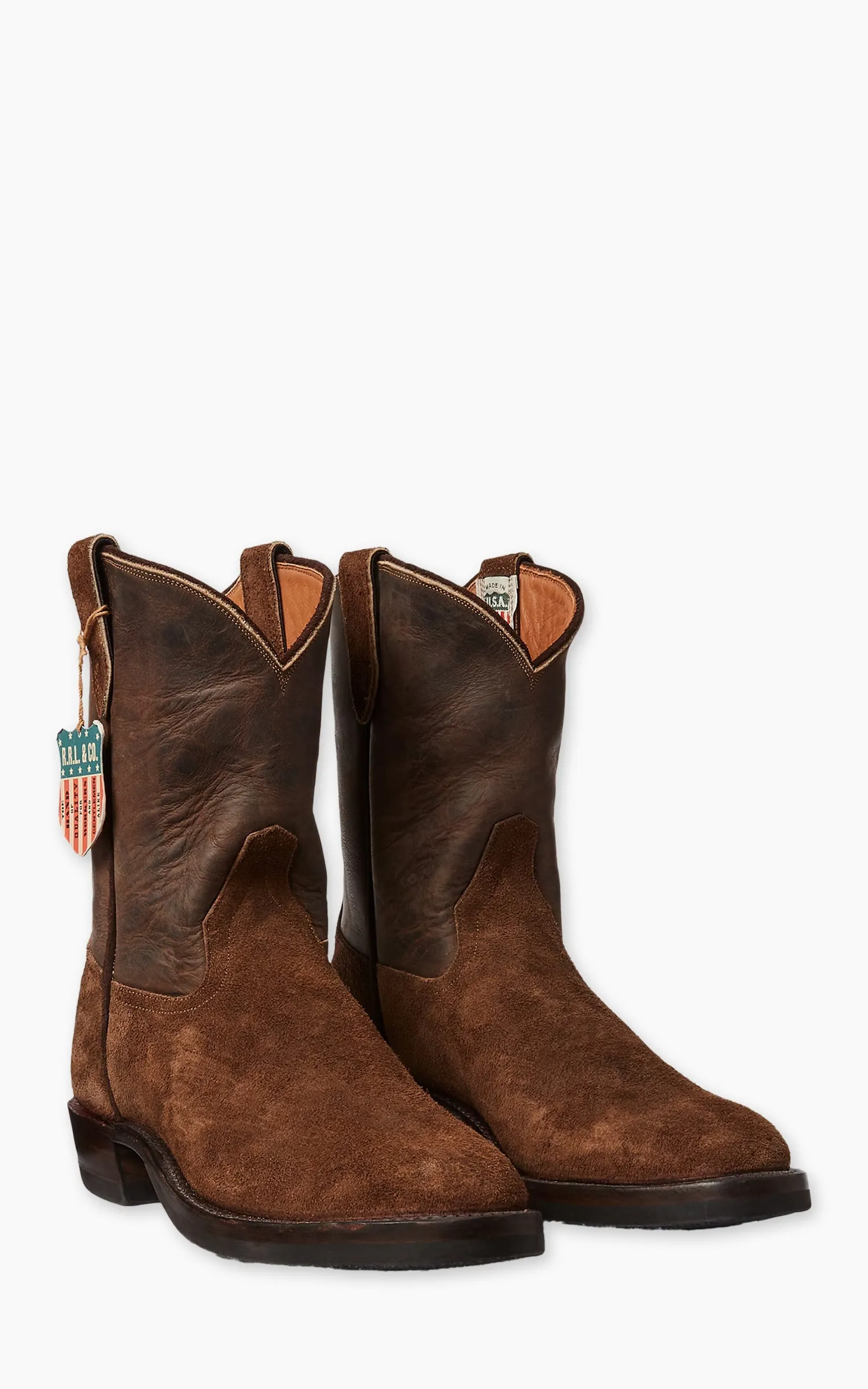 RRL Roughout Suede & Leather Boot Brown sold by Cultizm product image thumbnail 2