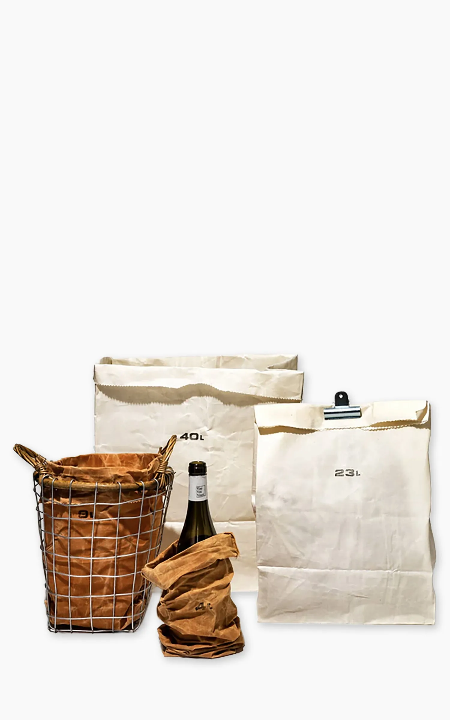 Puebco Grocery Bag Waxed Cotton 40L Brown sold by Cultizm product image thumbnail 2