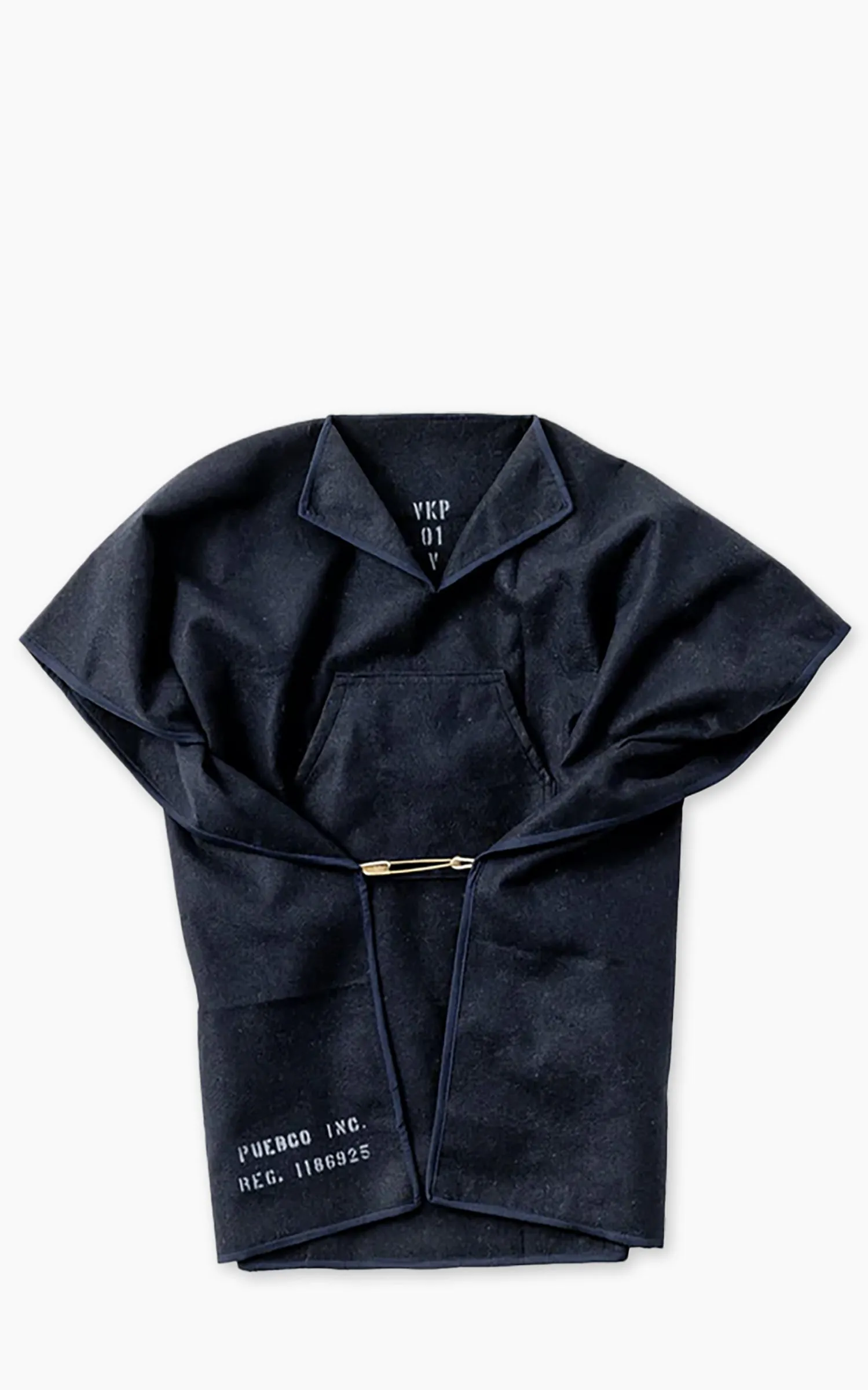Puebco Felted Blanket Poncho Navy Blue sold by Cultizm