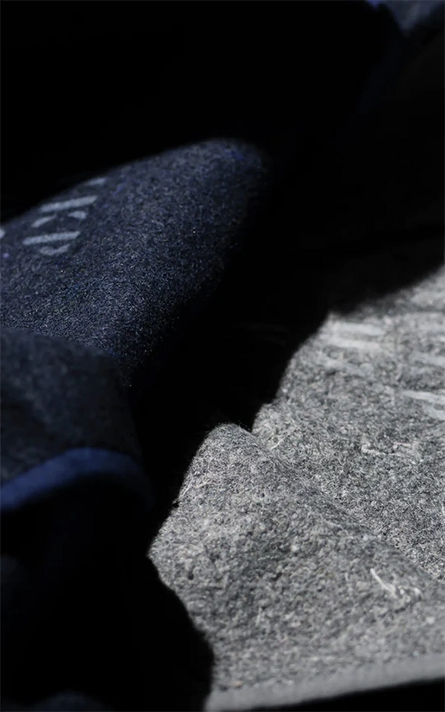 Puebco Felted Blanket Poncho Navy Blue sold by Cultizm product image thumbnail 4