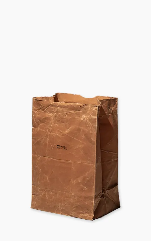 Puebco Grocery Bag Waxed Cotton 23L Brown made by PUEBCO