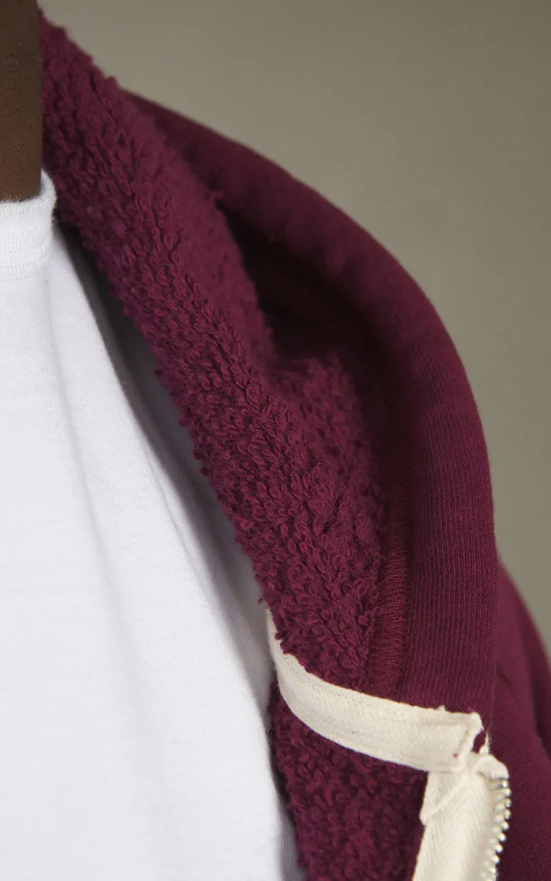 Wonder Looper Zip Hoodie Super Looper French Terry Burgundy sold by Cultizm product image thumbnail 5