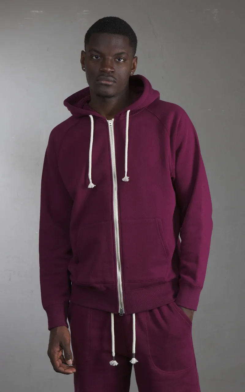 Wonder Looper Zip Hoodie Super Looper French Terry Burgundy sold by Cultizm product image thumbnail 2