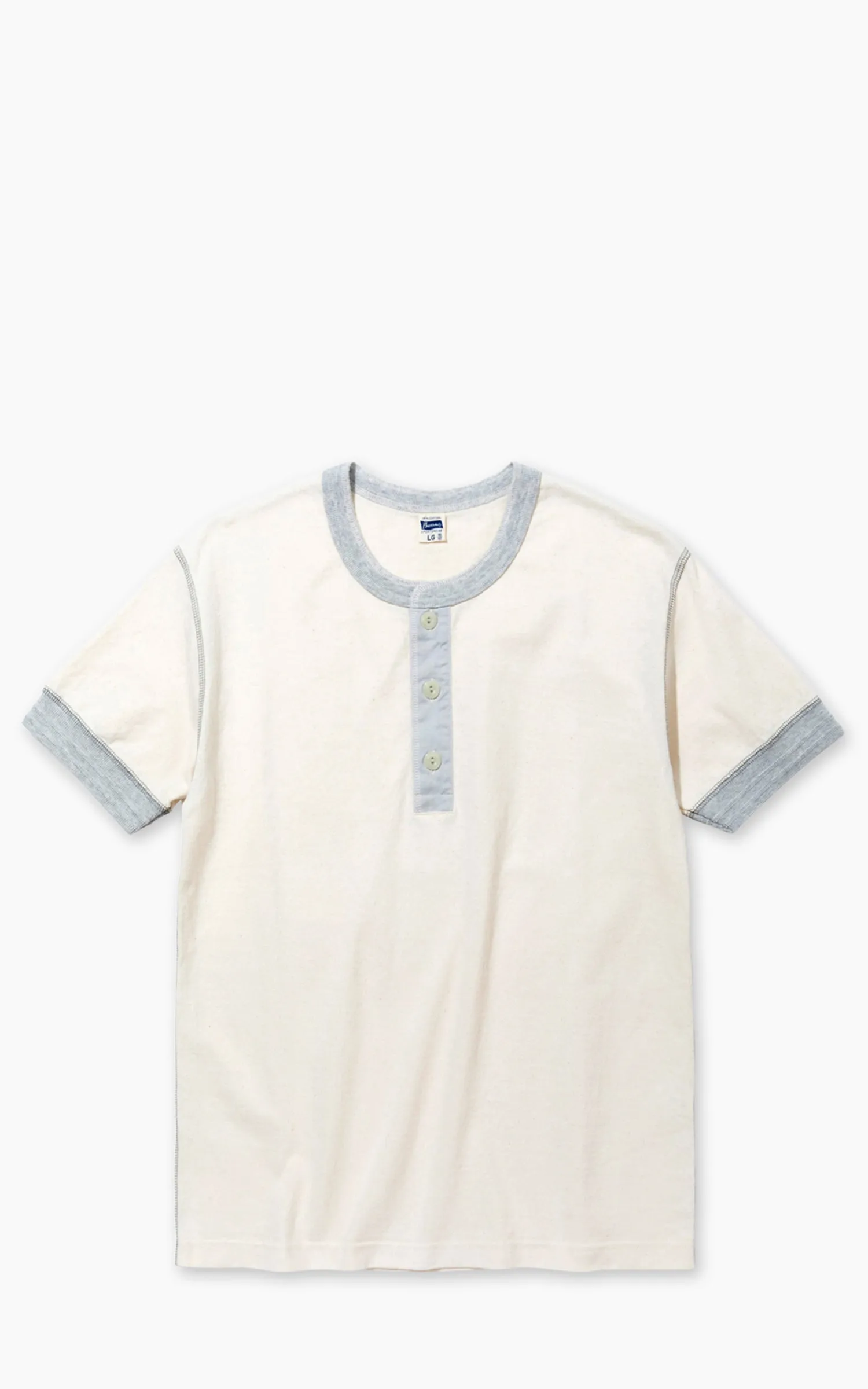 Pherrow's PCT2-S Henley Short Sleeve Oat sold by Cultizm