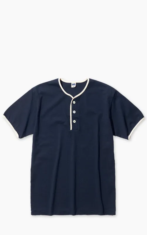 Pherrow's 26S-PPHT1 Henley Short Sleeve Navy made by Pherrow's