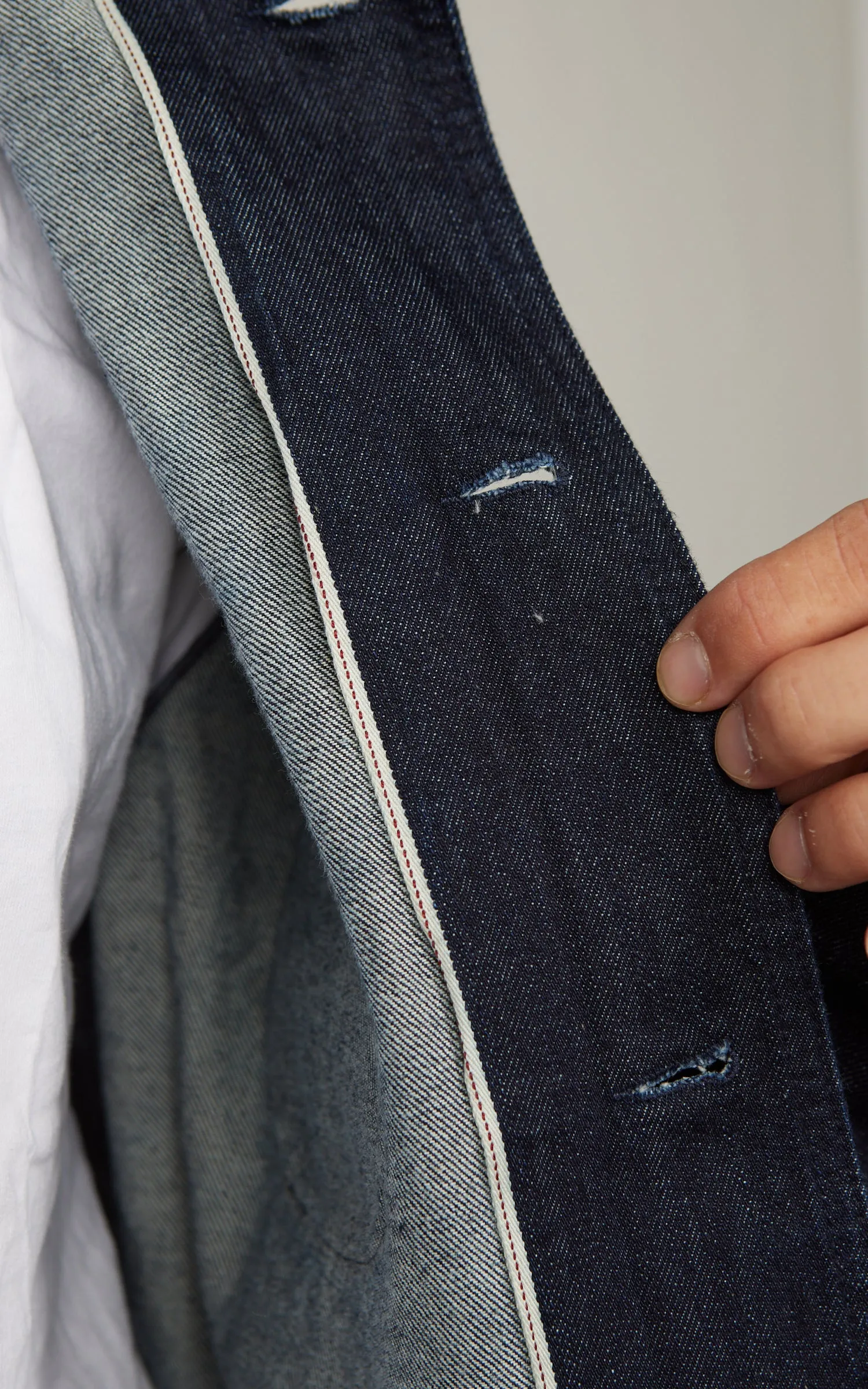 Tellason Shawl Collar Jacket New Chai Selvedge Denim sold by Cultizm product image thumbnail 4