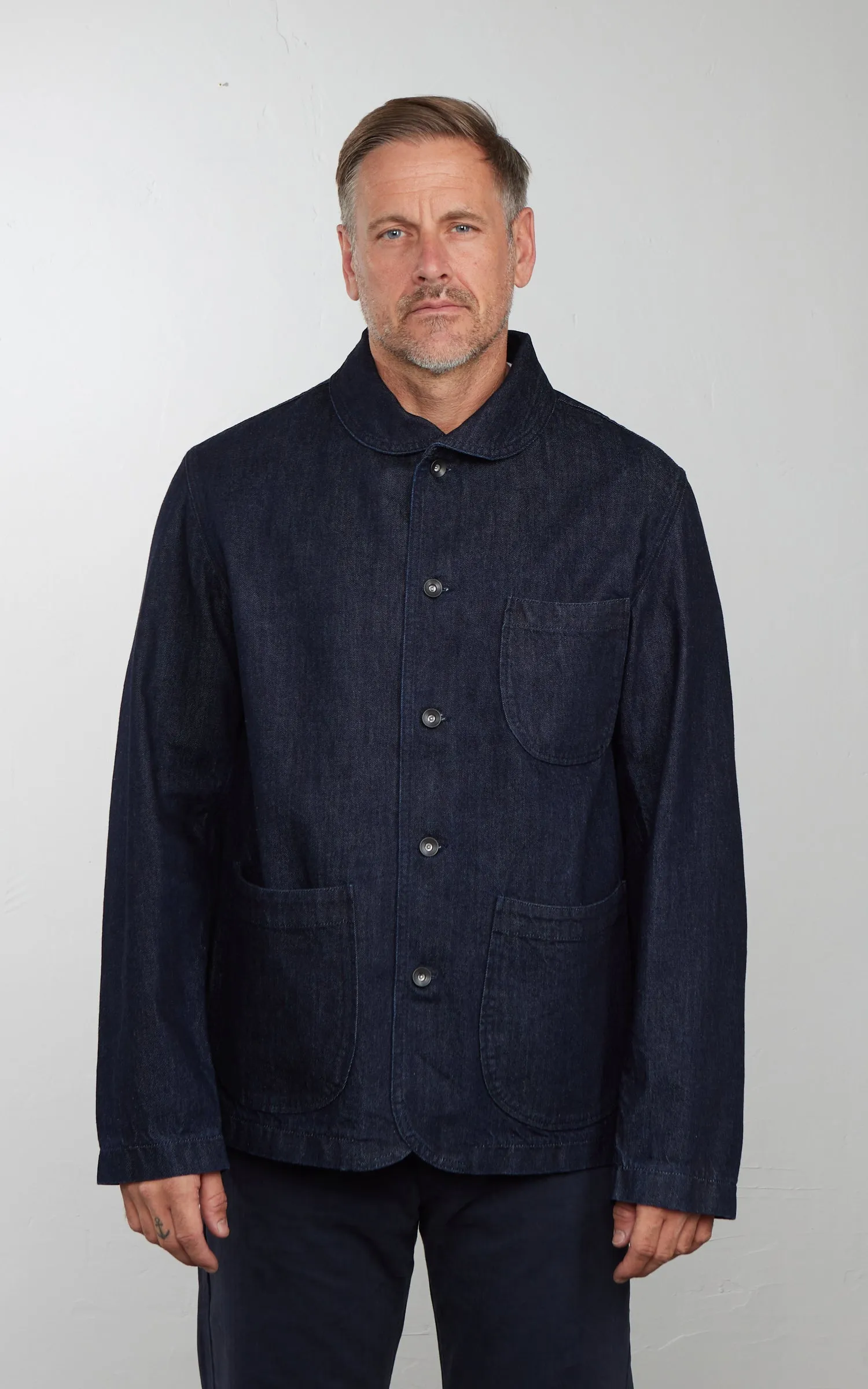 Tellason Shawl Collar Jacket New Chai Selvedge Denim sold by Cultizm product image thumbnail 2