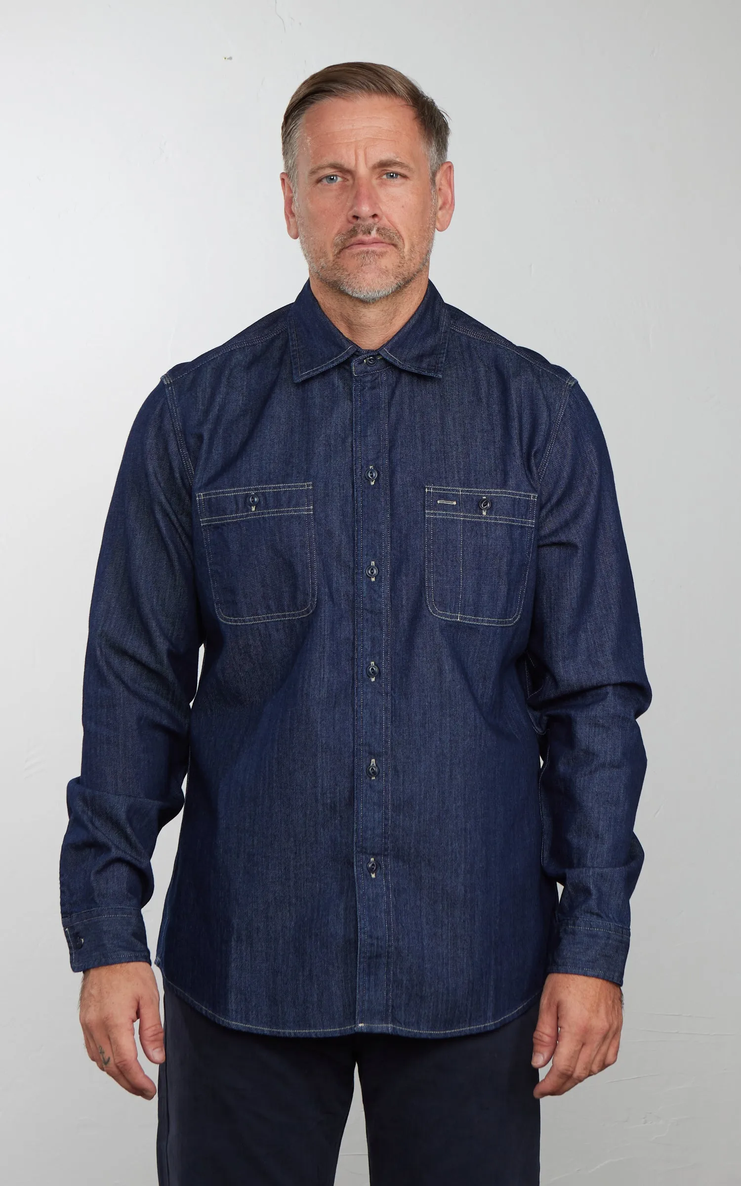 Tellason Utility Shirt Namita Denim Rinsed sold by Cultizm product image thumbnail 2