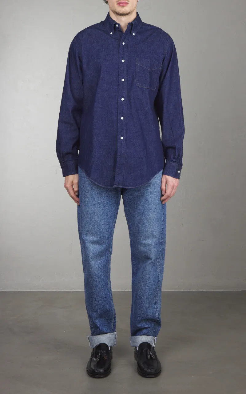 Orslow Standard Button Down Denim Shirt One Wash Indigo sold by Cultizm product image thumbnail 2